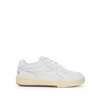 Palm Angels Palm University Lace-up Sneaker In Whitewhit