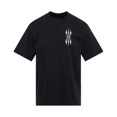Amiri Argyle Logo-print Cotton T-shirt In Black