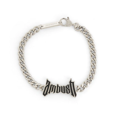 Ambush Trad Logo Charm Bracelet In Silver