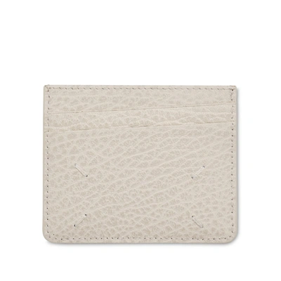 Maison Margiela 6cc Leather Card Holder In Neutral