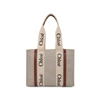 CHLOÉ MEDIUM ECO WOODY TOTE BAG WITH STRAP