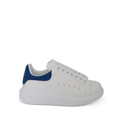 Alexander Mcqueen Larry Oversized Heel Sneaker In Whiteparisblue