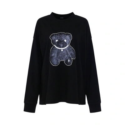 We11 Done Pearl Necklace Teddy Long Sleeve T-shirt
