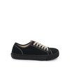 Maison Margiela Women Black Cotton Canvas Tabi Sneakers
