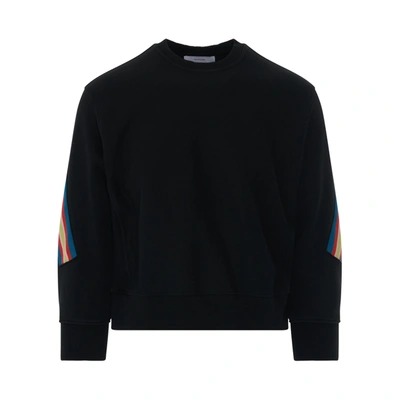 Facetasm Rib Xxl Oversized Sweater With Coloured Stripes In Black