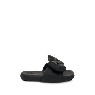 Off-white Nappa Leather Extra Padded Slipper In Black