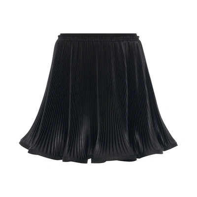 Givenchy Mini Pleated Skirt With Ruffled Bottom In Black