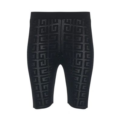 Givenchy 4g Jacquard Cycling Shorts In Black