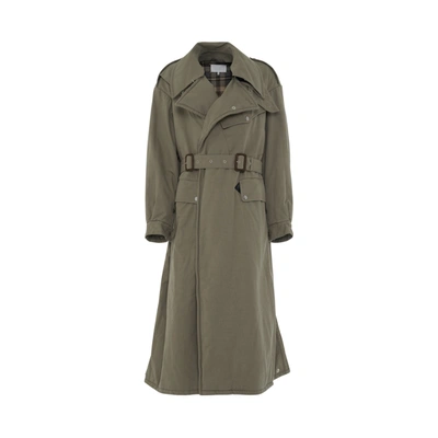 Maison Margiela Trench Coat With Tartan Print