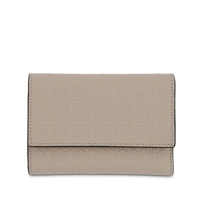 Loewe Repeat Small Vertical Wallet In Gray