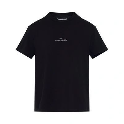 Maison Margiela Upside Down Logo T-shirt In Black White