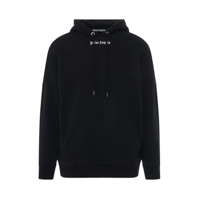 Palm Angels Logo Overiszed Cotton Hoodie In Black