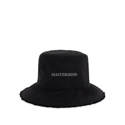 Mastermind Japan Faux Fur & Suede Bucket Hat In Black