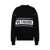 WE11 DONE REFLECTIVE LOGO PULLOVER