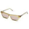 G.O.D TWENTY TWO CHAMPAGNE SUNGLASS WITH BROWN FLASH LENS