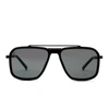 Hublot Black Matte Squared Sunglasses With Gradient Smoke Black Lens