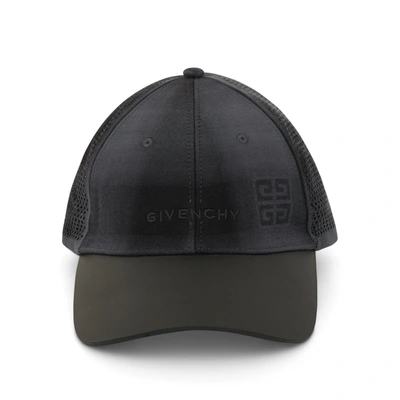 Givenchy Heavy Wool Curved Cap W/ Logo In Black