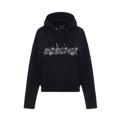 Givenchy 4g Logo Thistle Embroidered Hoodie