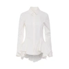 Givenchy Ruffled Peplum-hem Cotton Shirt
