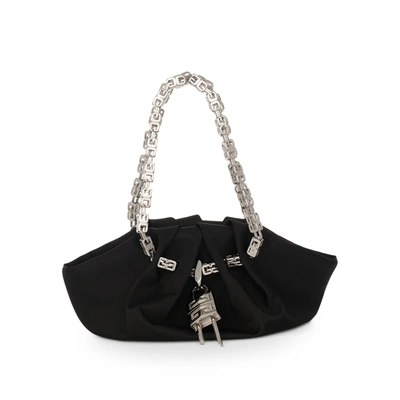 Givenchy Kenny Mini Embellished Satin Shoulder Bag In Black