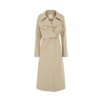 Givenchy Cotton Twill Trench Coat In Neutral