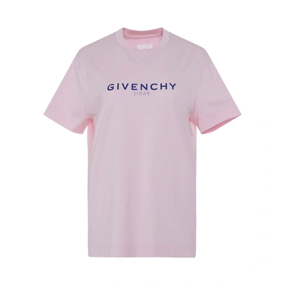 Givenchy Reverse Logo Classic Fit T-shirt In Pink