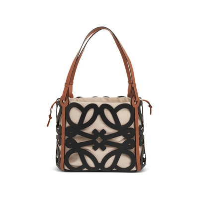 Loewe Small Anagram Cut Out Tote In Brown