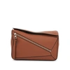 Loewe Mens Tan Puzzle Edge Mini Leather Belt Bag