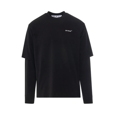 Off-white Caravaggio Crowning Double Sleeve T-shirt In Black