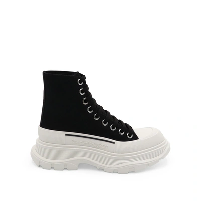 Alexander Mcqueen Tread Slick Canvas Lace-up Boots