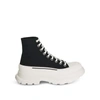 Alexander Mcqueen Man Sneakers Black Size 8 Calfskin In Black