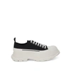 ALEXANDER MCQUEEN TREAD SLICK CANVAS LACE-UP SHOES