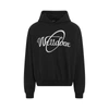 We11 Done Black Cursive Circle Hoodie