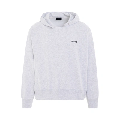 We11 Done Gray Raw Edge Hoodie In Grey