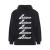 We11 Done Multiple Front Logo Hoodie