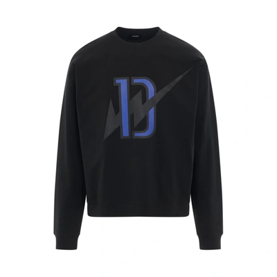 We11 Done Thunder D Logo Sweatshirt In Black