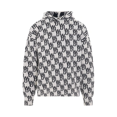 WE11 DONE WD1 GRAPHIC KNIT HOODIE