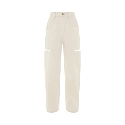 Maison Margiela High-rise Straight Leg Jeans In White