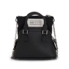 Maison Margiela Black Leather And Fabric 5ac Handbag