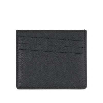 Maison Margiela Four Stitch Logo 6cc Card Holder In Black