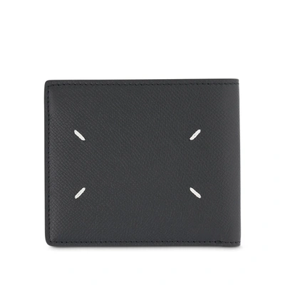 Maison Margiela Grained Slim Bi-fold Wallet In Black