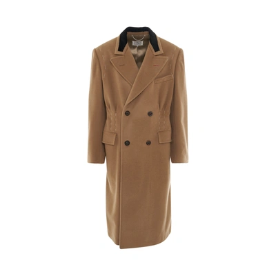 Maison Margiela Tan Stitch Coat In 124 Camel