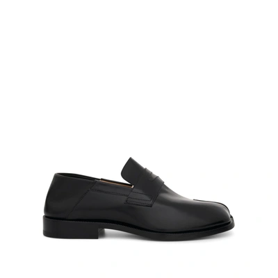 Maison Margiela Tabi Leather Loafers In Black