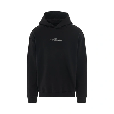 MAISON MARGIELA MEN'S UPSIDE DOWN LOGO HOODIE