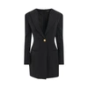 Balmain Tailored Long Sleeve Wool Blazer Minidress