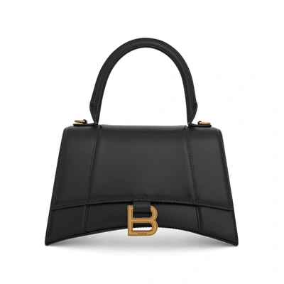 Balenciaga Hourglass Small Handbag In Black