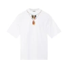 MARCELO BURLON COUNTY OF MILAN FEATHERS NECKLACE OVERSIZED T-SHIRT