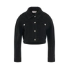 Alexander Mcqueen Black Solid Shirt Collar Jacket