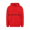 Givenchy Men's Slim Fit Hoodie In Embroidered Felpa In Red
