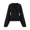 Khaite Scarlet Knitted Cardigan In Blue